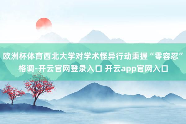 欧洲杯体育西北大学对学术怪异行动秉握“零容忍”格调-开云官网